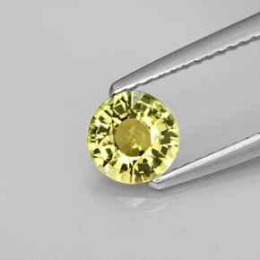 0.71 ct Green Tourmaline Gemstone, Tourmaline Gem in Round Facet Shape for Sale.