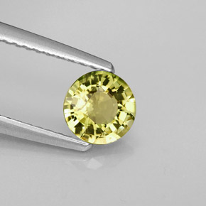 0.71 ct Green Tourmaline Stone, Natural Tourmaline in Round Facet Shape for Sale