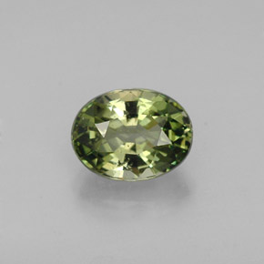 0.98 ct Green Tourmaline Gemstone, Tourmaline Gem in Oval Facet Shape for Sale.