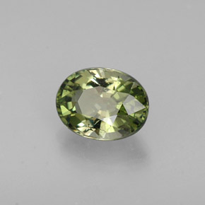0.98 ct Green Tourmaline Stone, Natural Tourmaline in Oval Facet Shape for Sale