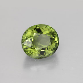 2.43 ct Green Tourmaline Stone, Natural Tourmaline in Oval Facet Shape for Sale