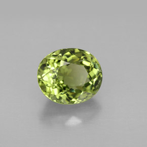 2.46 ct Green Tourmaline Stone, Natural Tourmaline in Oval Facet Shape for Sale