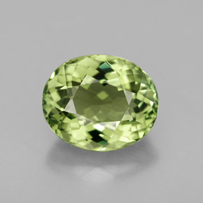 2.55 ct Green Tourmaline Gemstone, Tourmaline Gem in Oval Facet Shape for Sale.
