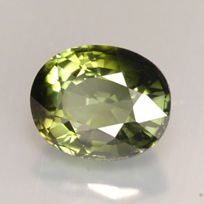 2.08 ct Green Tourmaline Stone, Natural Tourmaline in Oval Facet Shape for Sale