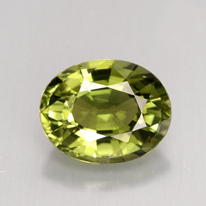 1.40 ct Green Tourmaline Gemstone, Tourmaline Gem in Oval Facet Shape for Sale.
