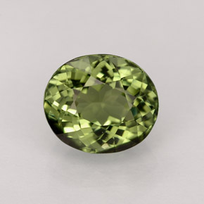 1.83 ct Green Tourmaline Gemstone, Tourmaline Gem in Oval Facet Shape for Sale.