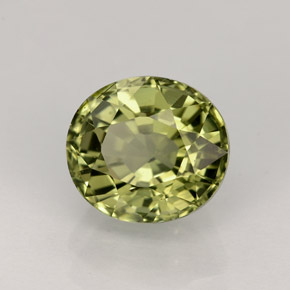 1.86 ct Green Tourmaline Stone, Natural Tourmaline in Oval Facet Shape for Sale