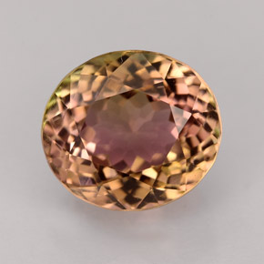 5.09 ct Multicolor Tourmaline Gemstone, Tourmaline Gem in Oval Facet Shape for Sale.