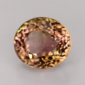 5.09 ct Multicolor Tourmaline Stone, Natural Tourmaline in Oval Facet Shape for Sale