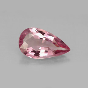 3.13 ct Pink Tourmaline Gemstone, Tourmaline Gem in Pear Facet Shape for Sale.