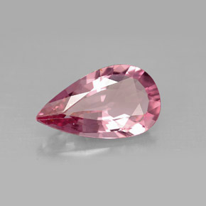 3.13 ct Pink Tourmaline Stone, Natural Tourmaline in Pear Facet Shape for Sale