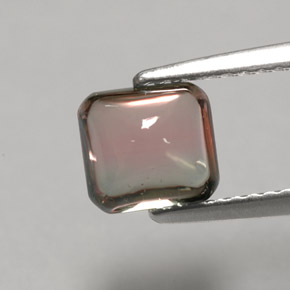 1.73 ct Bi-color Tourmaline Gemstone, Tourmaline Gem in Baguette Cabochon Shape for Sale.