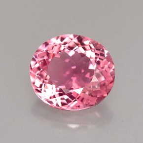 2.94 ct Pink Tourmaline Gemstone, Tourmaline Gem in Oval Portuguese-Cut Shape for Sale.