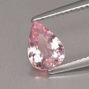 0.90 ct Pink Tourmaline Stone, Natural Tourmaline in Pear Facet Shape for Sale