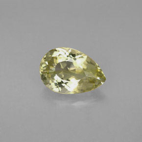 1.81 ct Yellow Tourmaline Gemstone, Tourmaline Gem in Pear Facet Shape for Sale.