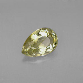 1.81 ct Yellow Tourmaline Stone, Natural Tourmaline in Pear Facet Shape for Sale