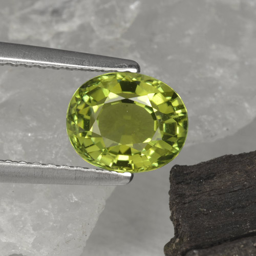 Olive Green Tourmaline Gem - 1.3ct Oval Facet (ID: 253092)