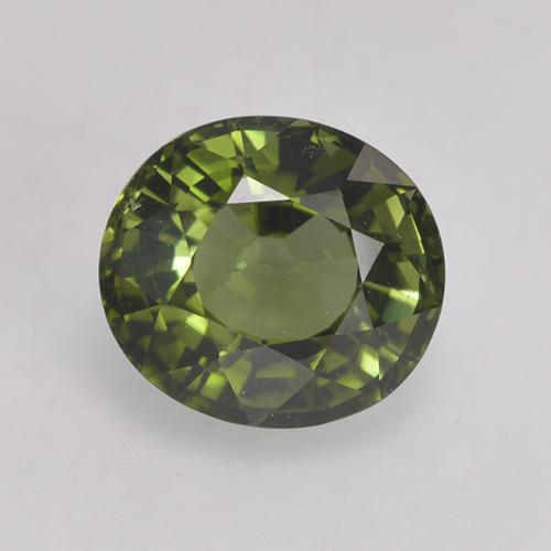 Dark Green Tourmaline Gem - 1.3ct Oval Facet (ID: 253141)