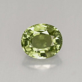 1.33 ct Green Tourmaline Gemstone, Tourmaline Gem in Oval Facet Shape for Sale.