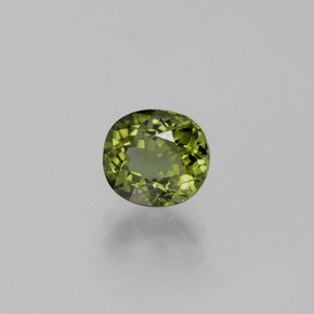 1.58 ct Green Tourmaline Stone, Natural Tourmaline in Oval Facet Shape for Sale