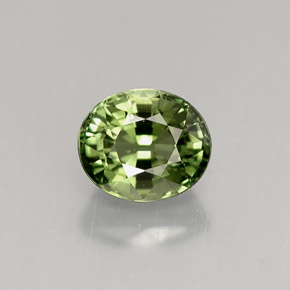 1.18 ct Green Tourmaline Gemstone, Tourmaline Gem in Oval Facet Shape for Sale.