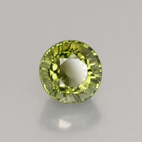 1.43 ct Green Tourmaline Stone, Natural Tourmaline in Round Facet Shape for Sale