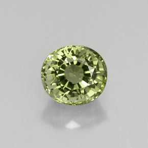 1.27 ct Green Tourmaline Gemstone, Tourmaline Gem in Oval Facet Shape for Sale.