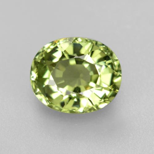 Verde cálido Turmalina Gema - 1.2ct Forma ovalada (ID: 253196)