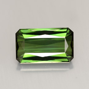 2.84 ct Green Tourmaline Gemstone, Tourmaline Gem in Octagon / Scissor Cut Shape for Sale.