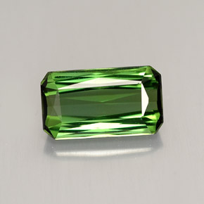2.08 ct Green Tourmaline Gemstone, Tourmaline Gem in Octagon Facet Shape for Sale.