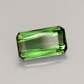 2.08 ct Green Tourmaline Stone, Natural Tourmaline in Octagon Facet Shape for Sale