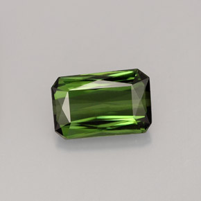 1.53 ct Green Tourmaline Gemstone, Tourmaline Gem in Octagon / Scissor Cut Shape for Sale.