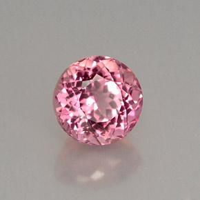 1.29 ct Pink Tourmaline Stone, Natural Tourmaline in Round Portuguese-Cut Shape for Sale