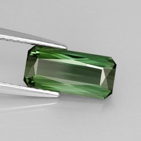 1.60 ct Green Tourmaline Gemstone, Tourmaline Gem in Octagon / Scissor Cut Shape for Sale.