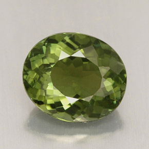 2.01 ct Green Tourmaline Gemstone, Tourmaline Gem in Oval Facet Shape for Sale.