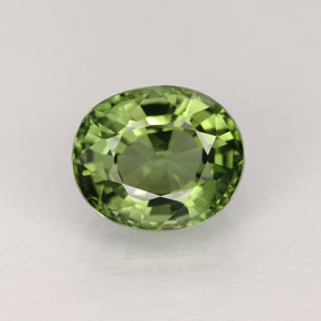 1.10 ct Green Tourmaline Gemstone, Tourmaline Gem in Oval Facet Shape for Sale.