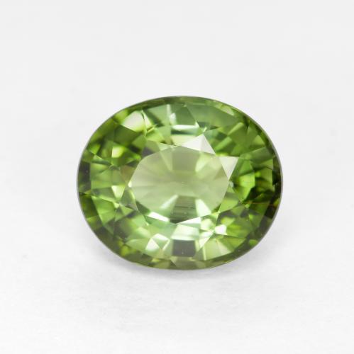 Deep Green Tourmaline Gem - 1.3ct Oval Facet (ID: 255732)