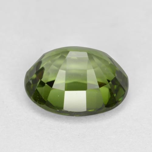Tourmaline Gemstone in 7.3 x 6.1 mm Size for Sale, Tourmaline Stone in Forest Green Color