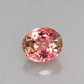 1.18 ct Multicolor Tourmaline Gemstone, Tourmaline Gem in Oval Facet Shape for Sale.