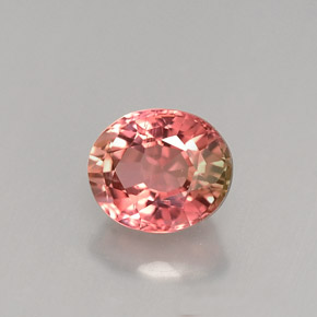 1.18 ct Multicolor Tourmaline Stone, Natural Tourmaline in Oval Facet Shape for Sale