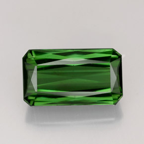 4.35 ct Green Tourmaline Gemstone, Tourmaline Gem in Octagon / Scissor Cut Shape for Sale.