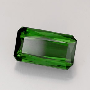 4.35 ct Green Tourmaline Stone, Natural Tourmaline in Octagon / Scissor Cut Shape for Sale