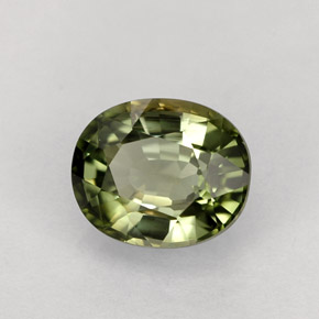 1.50 ct Green Tourmaline Stone, Natural Tourmaline in Oval Facet Shape for Sale