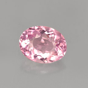 1.23 ct Pink Tourmaline Gemstone, Tourmaline Gem in Oval Portuguese-Cut Shape for Sale.