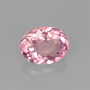 1.23 ct Pink Tourmaline Stone, Natural Tourmaline in Oval Portuguese-Cut Shape for Sale
