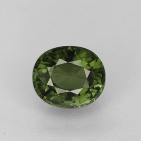 1.16 ct Green Tourmaline Gemstone, Tourmaline Gem in Oval Facet Shape for Sale.