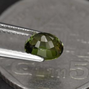Tourmaline Gemstone in 6.9 x 5.8 mm Size for Sale, Tourmaline Stone in Deep Green Color