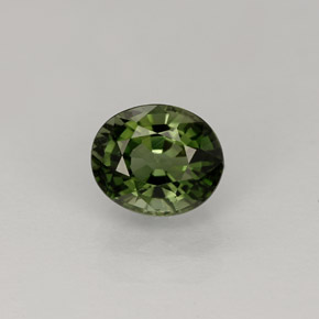 1.01 ct Green Tourmaline Gemstone, Tourmaline Gem in Oval Facet Shape for Sale.