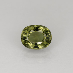 1.00 ct Green Tourmaline Gemstone, Tourmaline Gem in Oval Facet Shape for Sale.