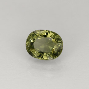 1.00 ct Green Tourmaline Stone, Natural Tourmaline in Oval Facet Shape for Sale